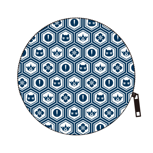 ストラップ付き和柄コインケース